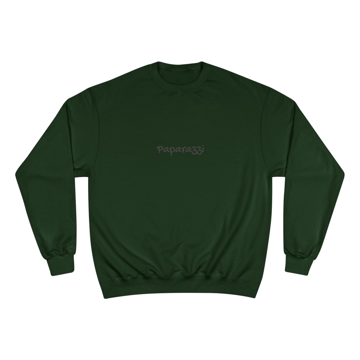 Black Dark Green Paparazzi Champion Sweatshirt Printify
