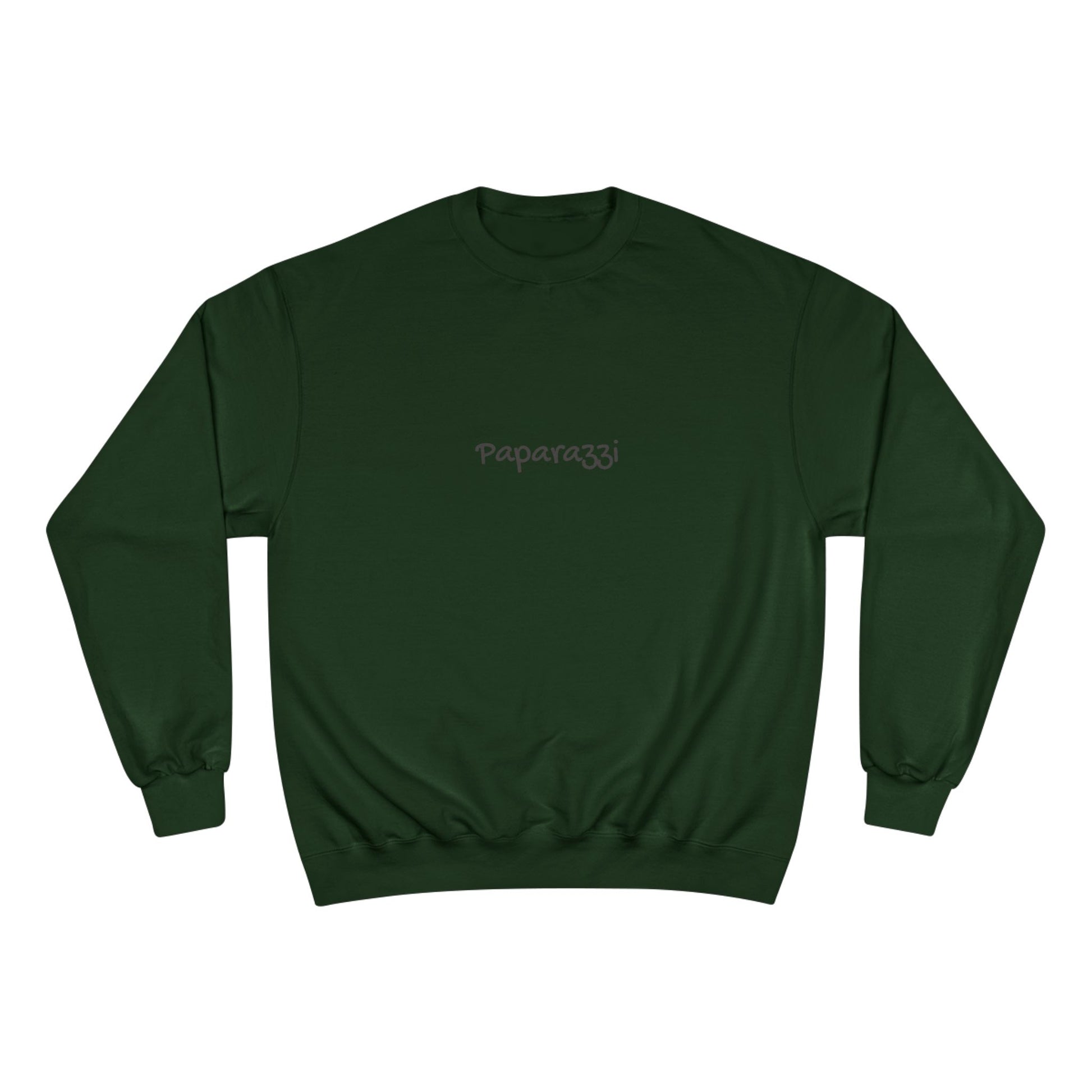 Black Dark Green Paparazzi Champion Sweatshirt Printify
