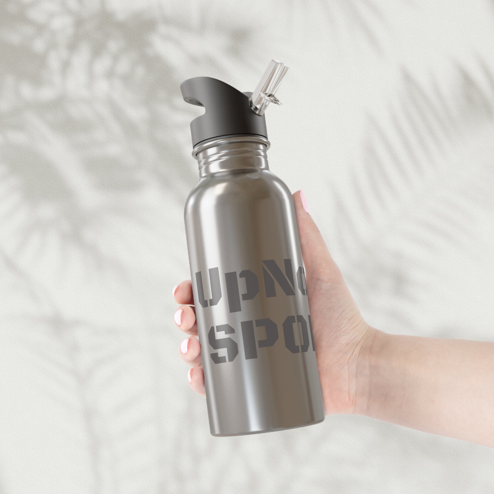 Drinking Bottle Stainless Steel Silver Grey UpNorth Sports