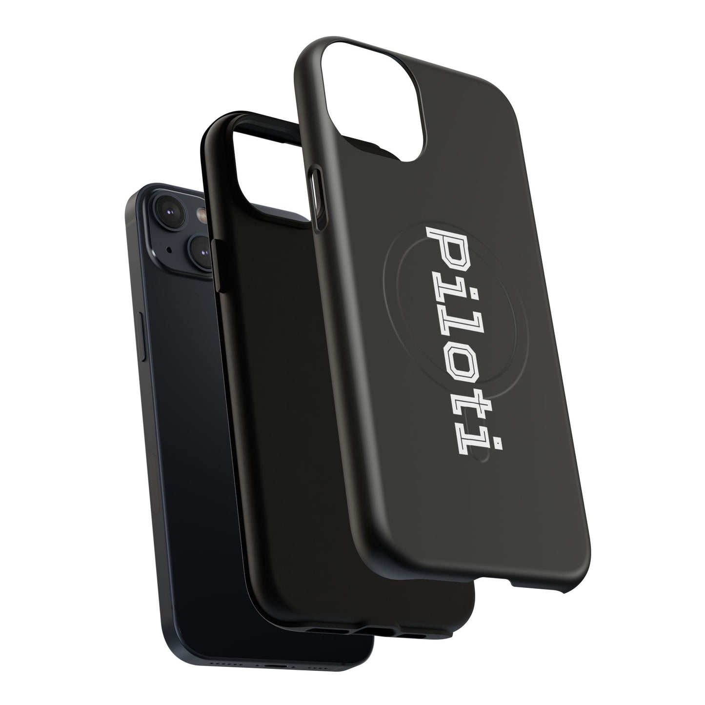 Tough Magnetic iPhone Cases Piloti in black Printify