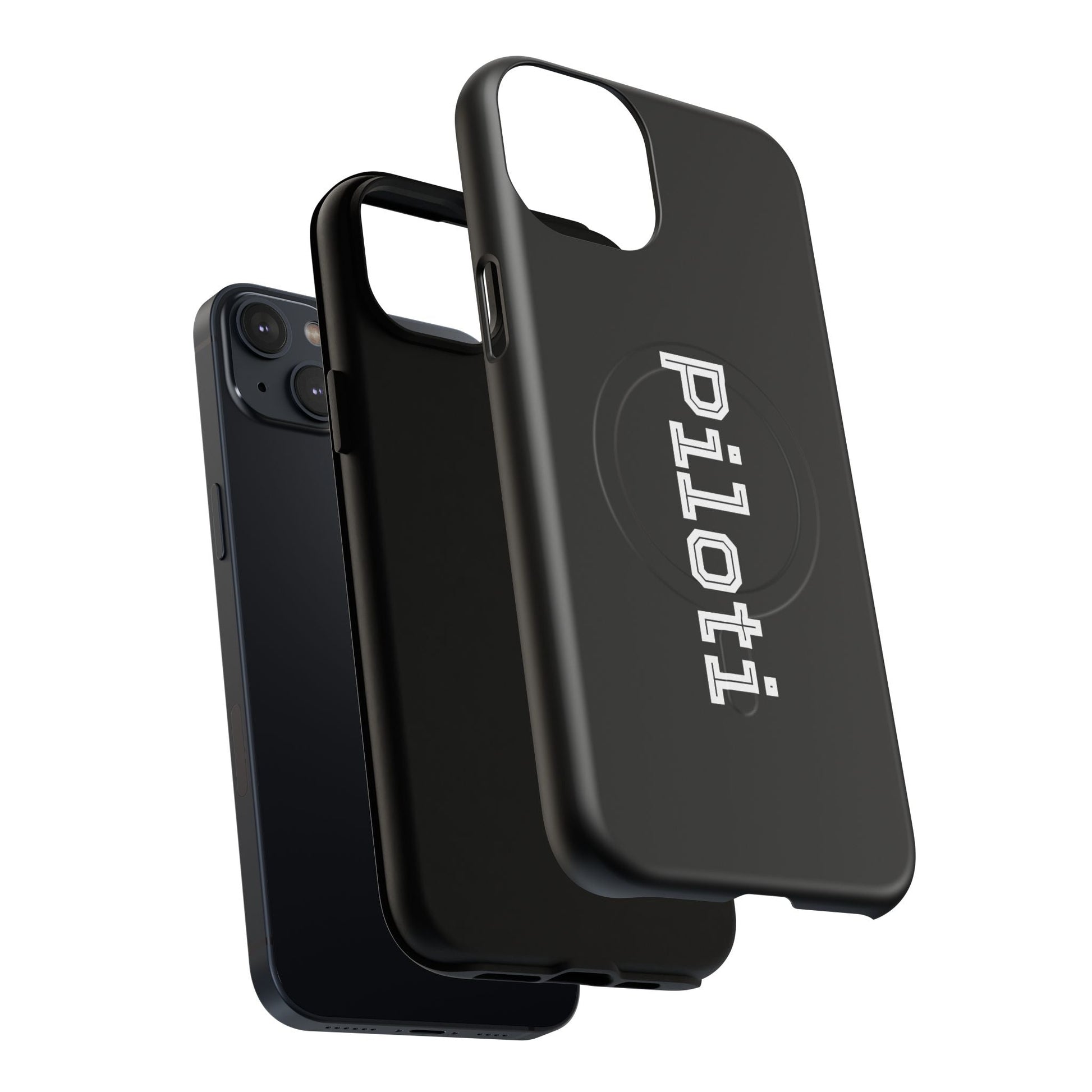 Tough Magnetic iPhone Cases Piloti in black Printify