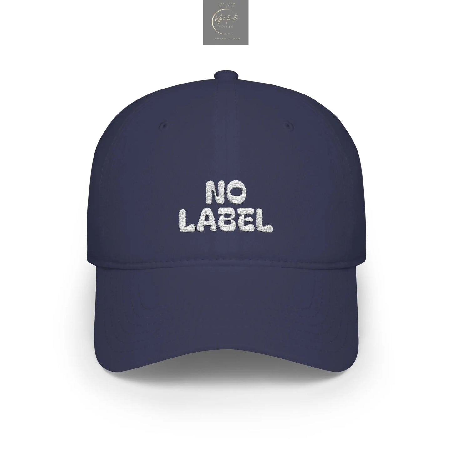 No Label Baseball Cap White Embroidery