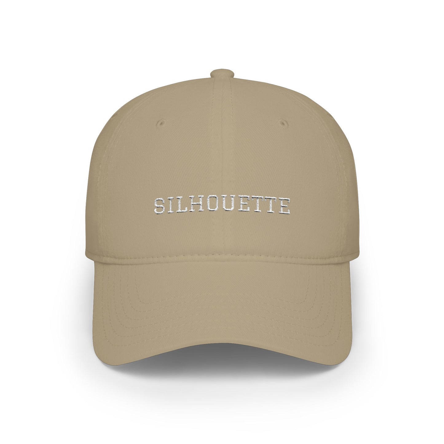 Khaki Paparazzi Silhouette White Baseball Cap front - Paparazzi Original