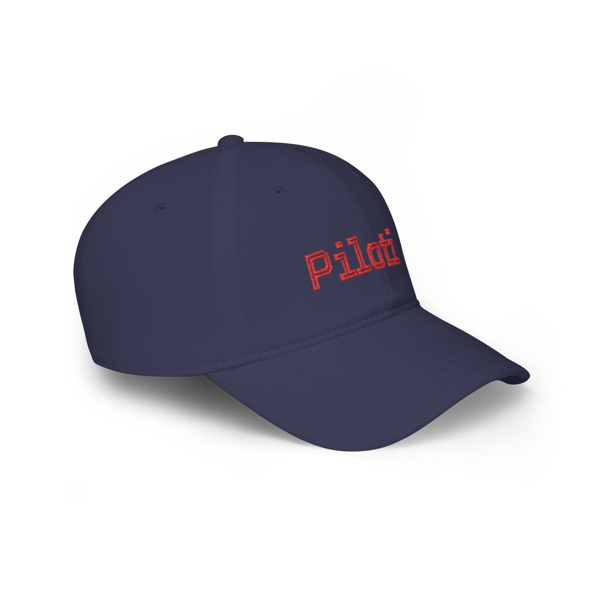 Piloti Baseball Cap Embroidered with Red Printify
