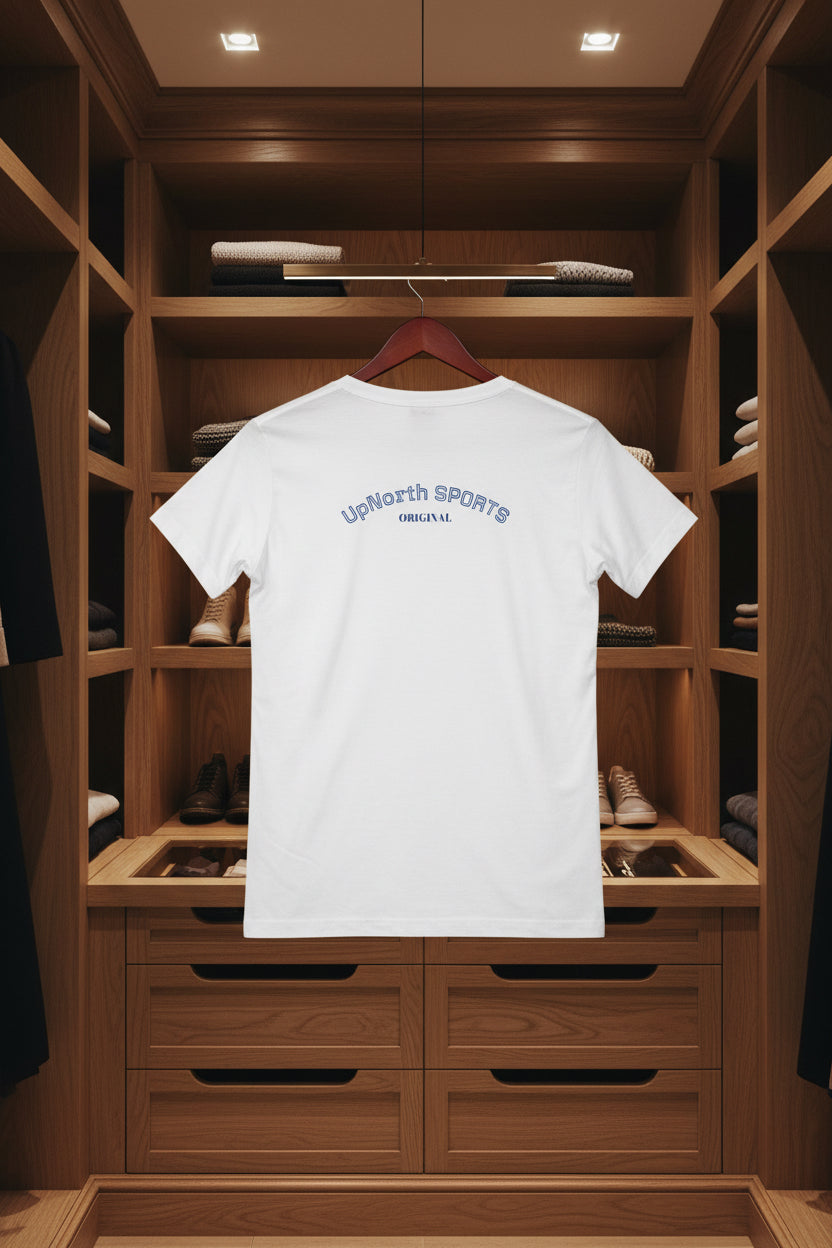Women T-Shirt white with navy backside