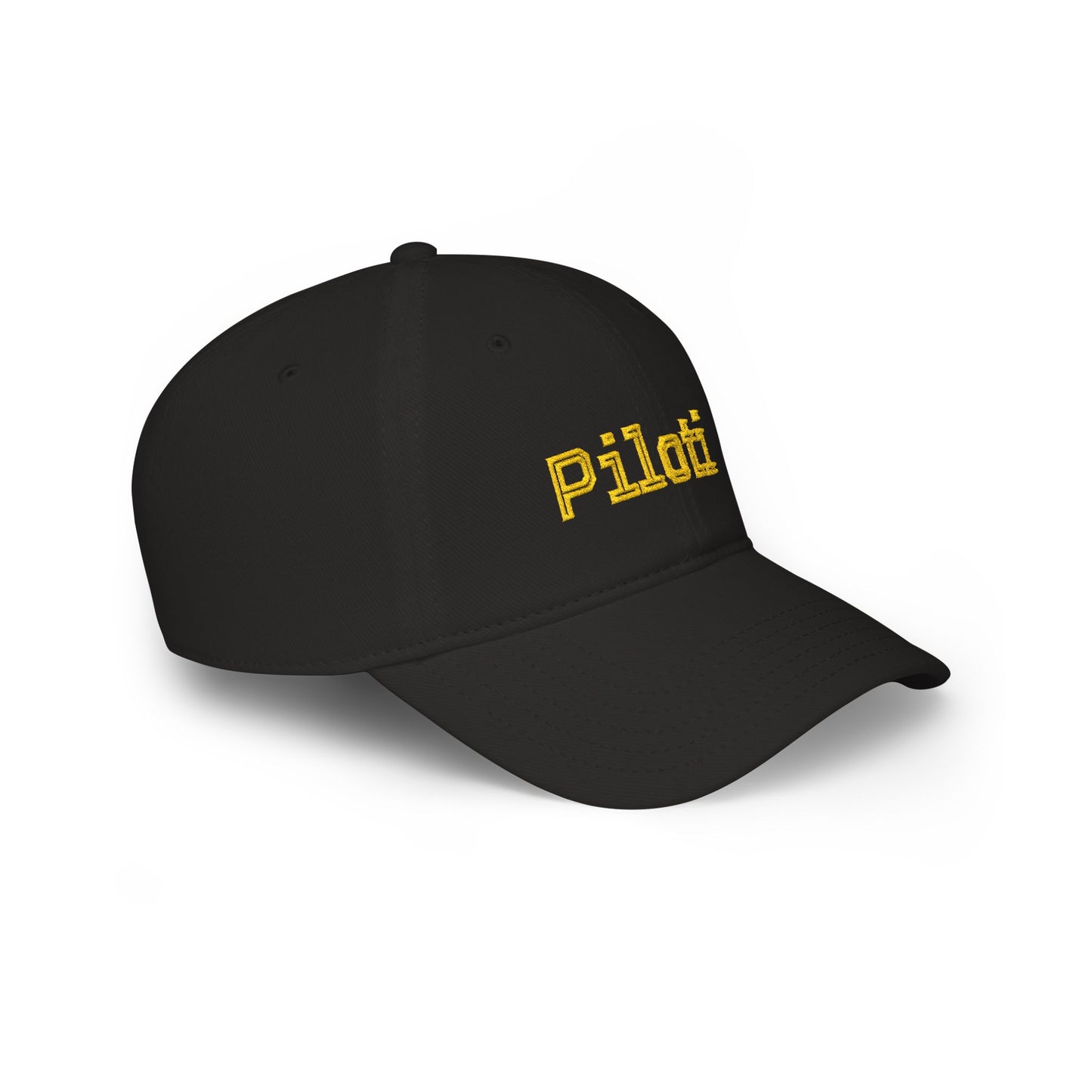 Piloti Baseball Cap Embroidered with Yellow Printify