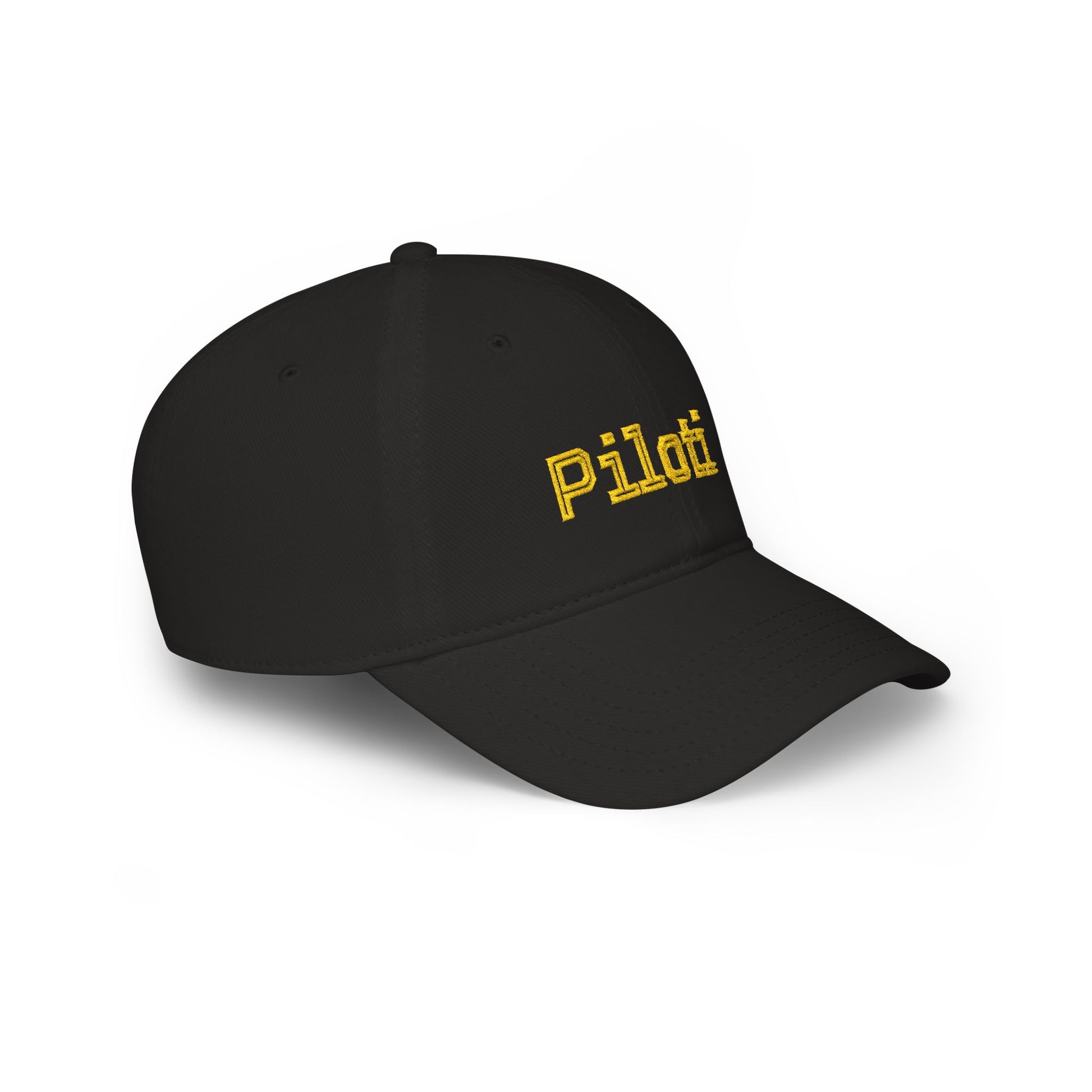 Piloti Baseball Cap Embroidered with Yellow Printify