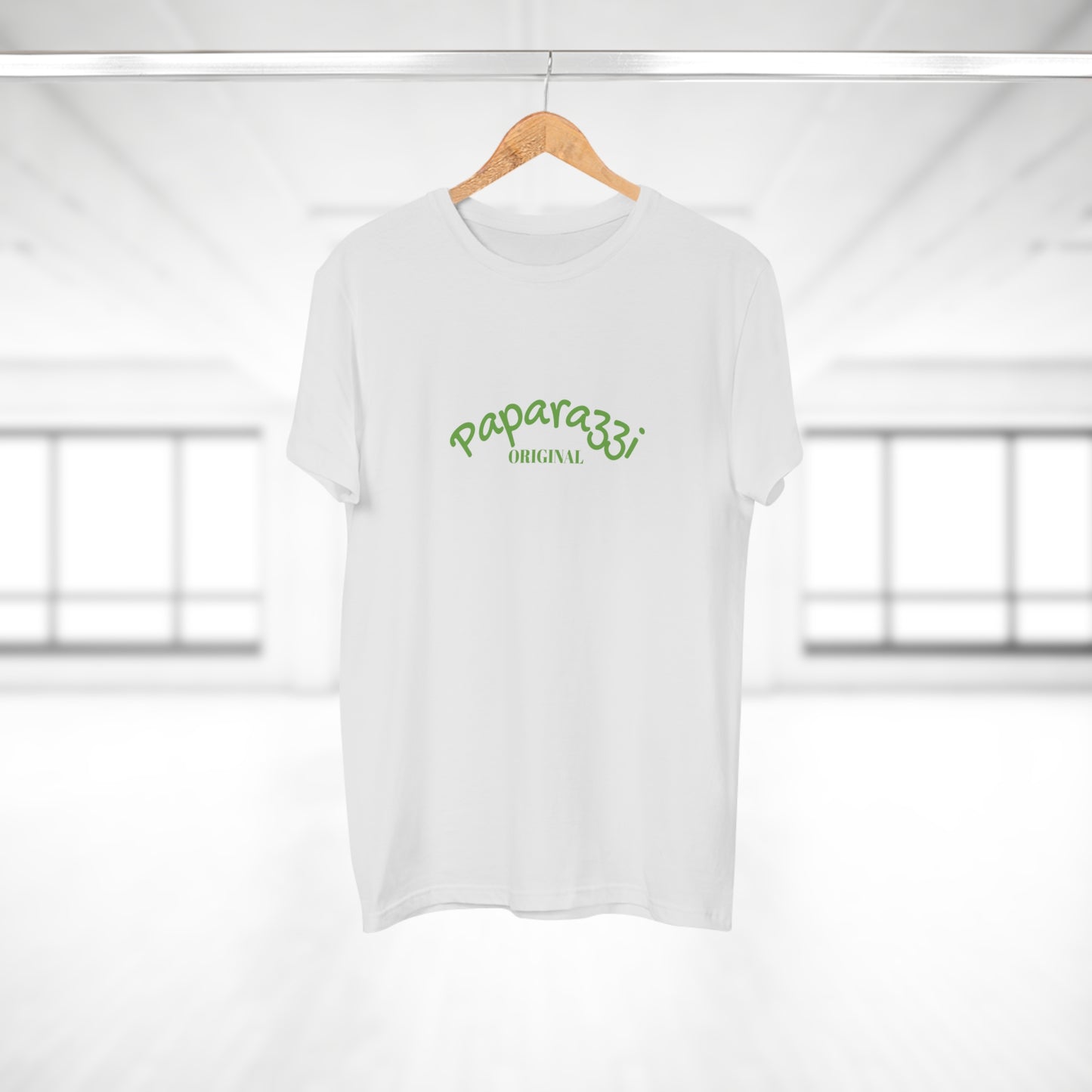 Paparazzi Men T-shirt white with light green