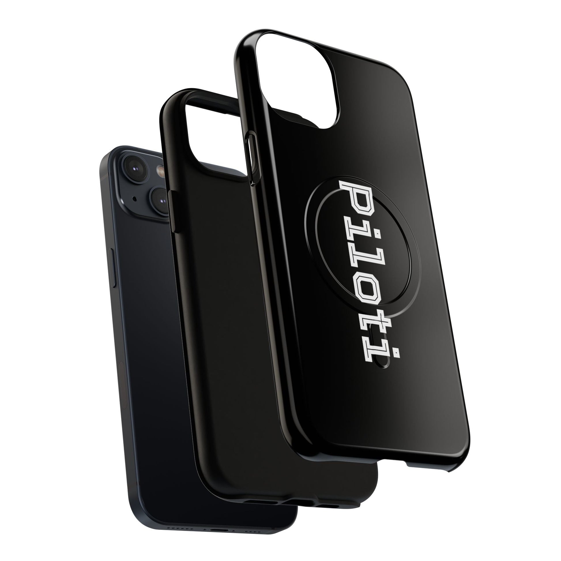 Tough Magnetic iPhone Cases Piloti in black Printify