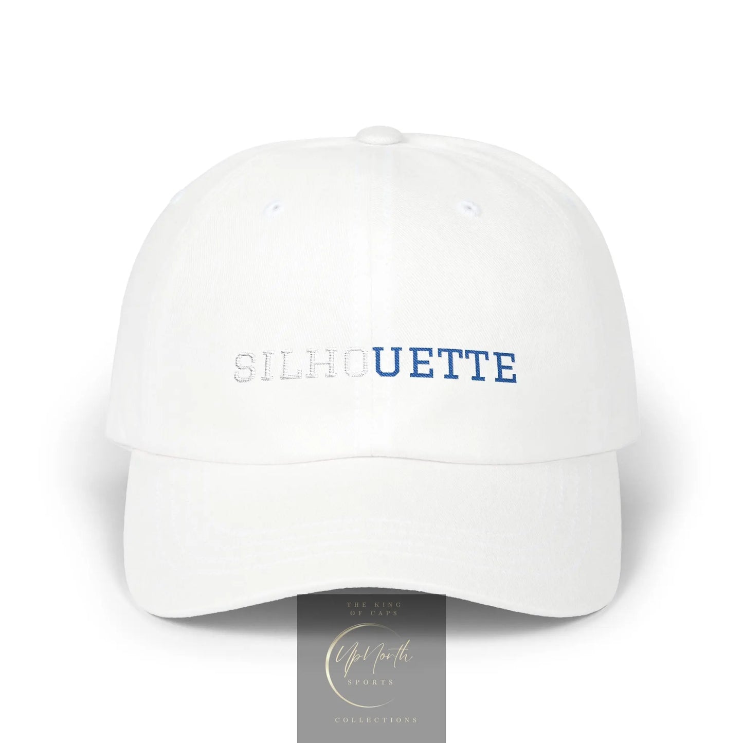 White Paparazzi Silhouette Royal Classic Cap front - UpNorth SPORTS