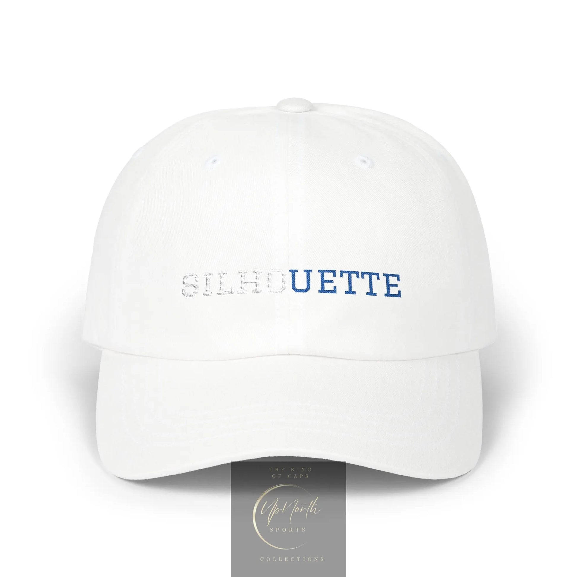 White Paparazzi Silhouette Royal Classic Cap front - UpNorth SPORTS