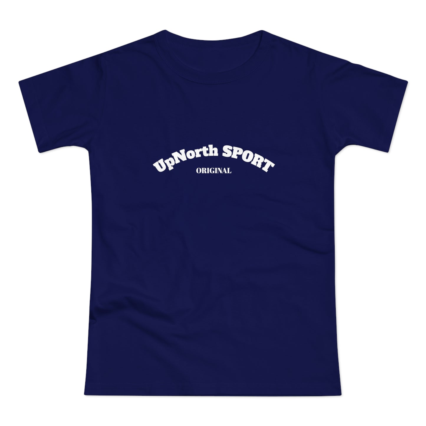 Women T-Shirt navy with white