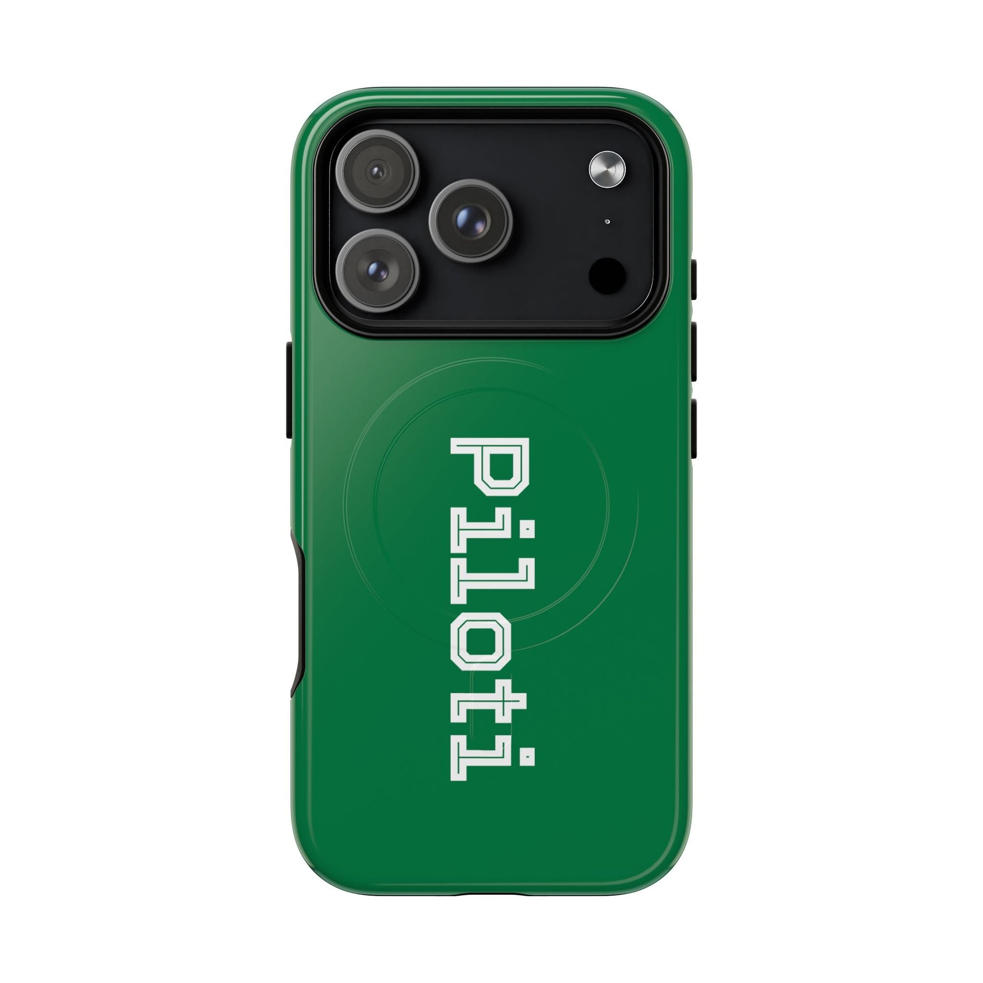 Tough Magnetic iPhone Cases Piloti in dark green Printify