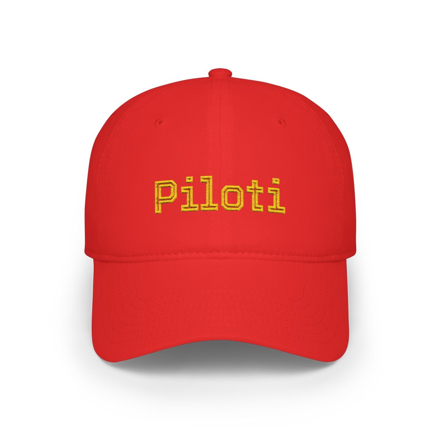 Piloti Baseball Cap Embroidered with Yellow Printify