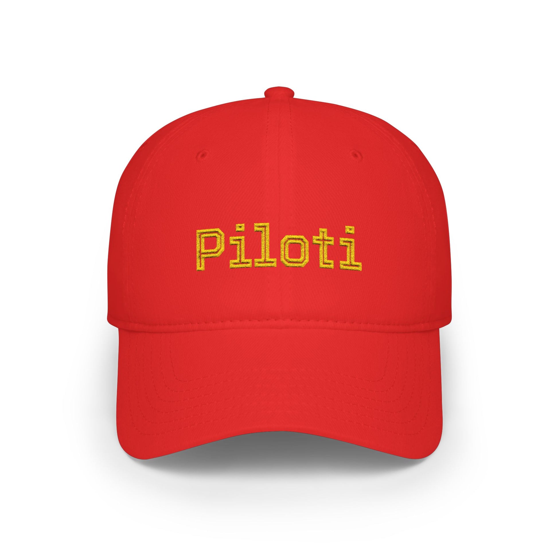Piloti Baseball Cap Embroidered with Yellow Printify