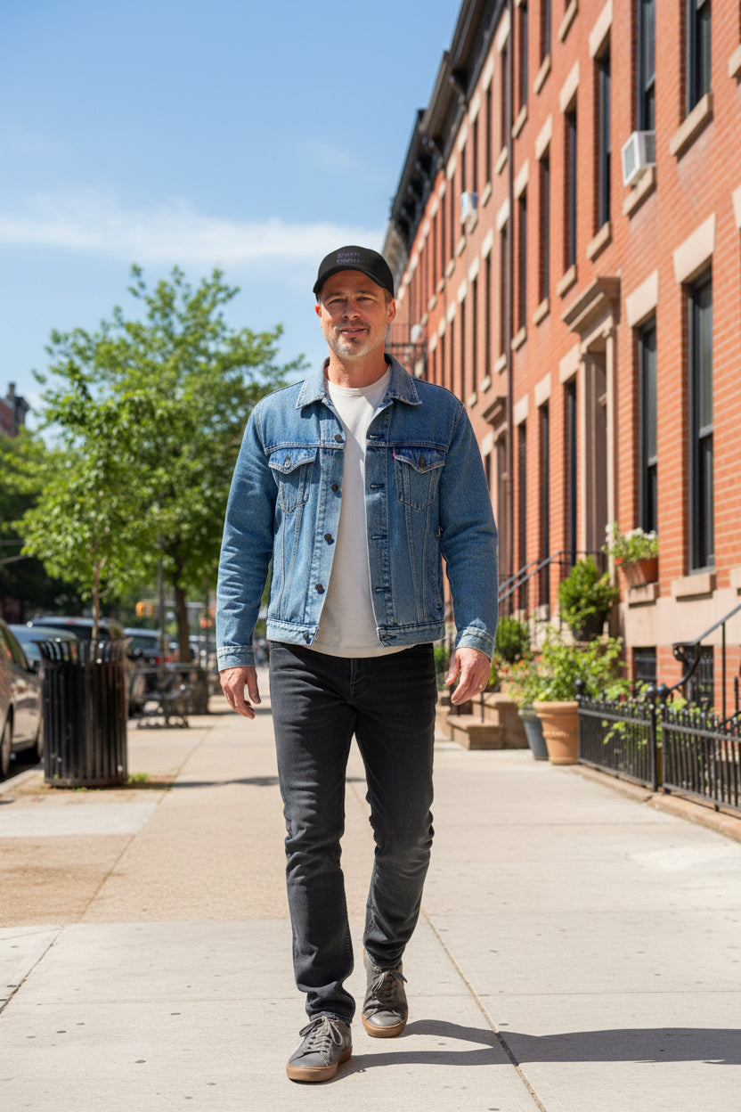 Male model wearing a Black Bugatti Ragazzi Purple Baseball Cap front - UpNorth SPORTS