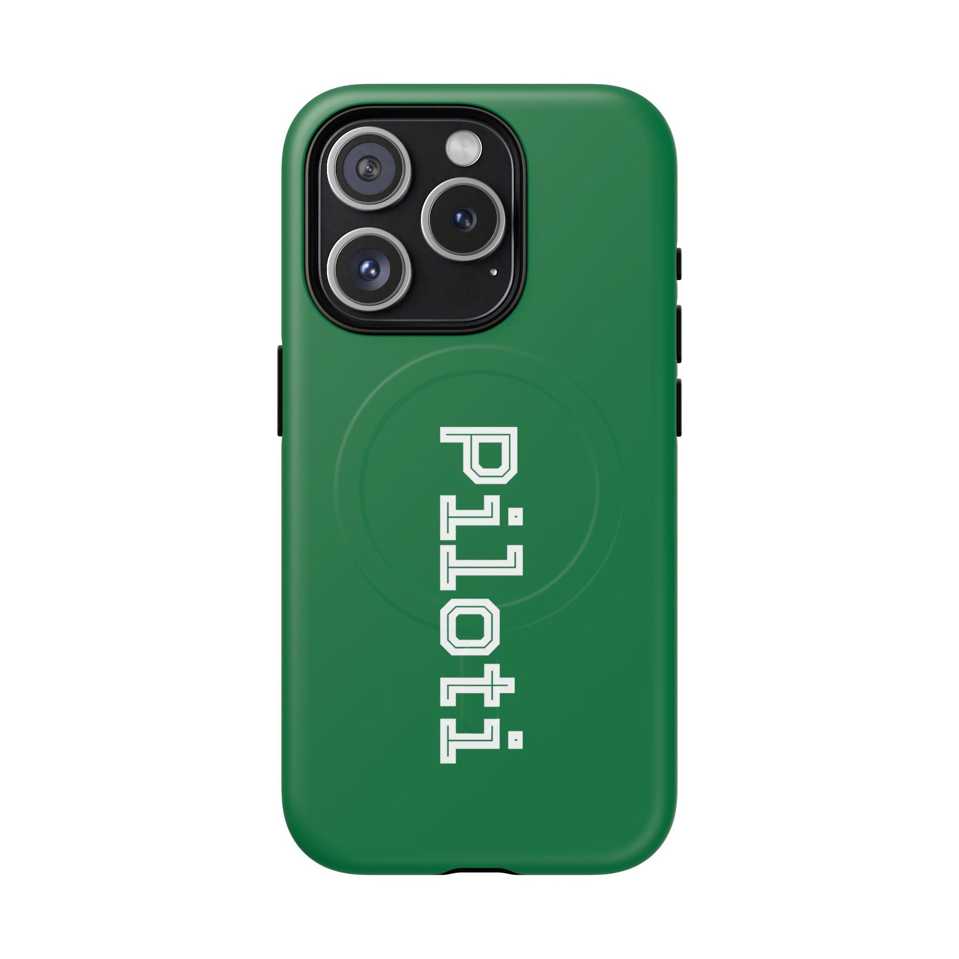 Tough Magnetic iPhone Cases Piloti in dark green Printify