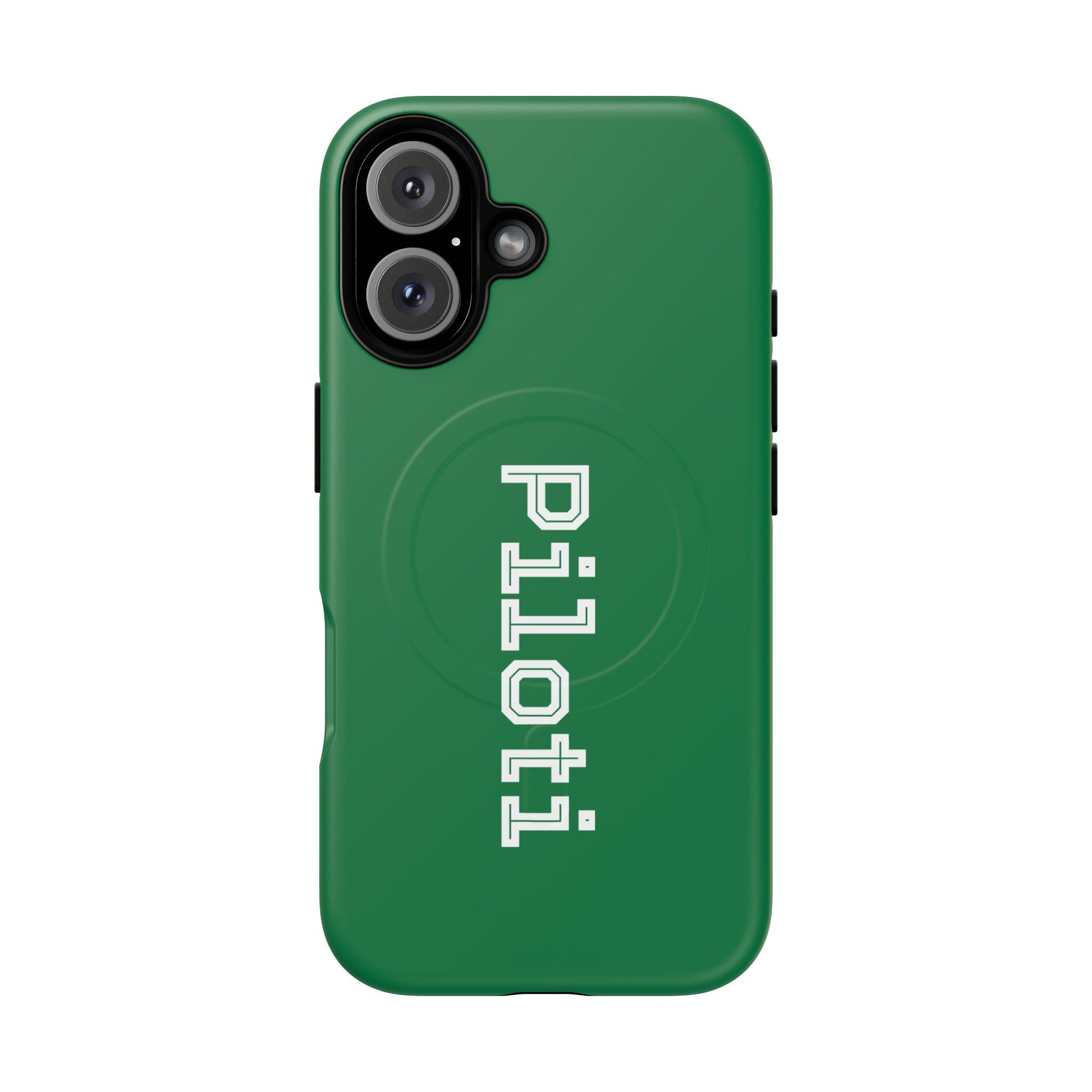 Tough Magnetic iPhone Cases Piloti in dark green Printify