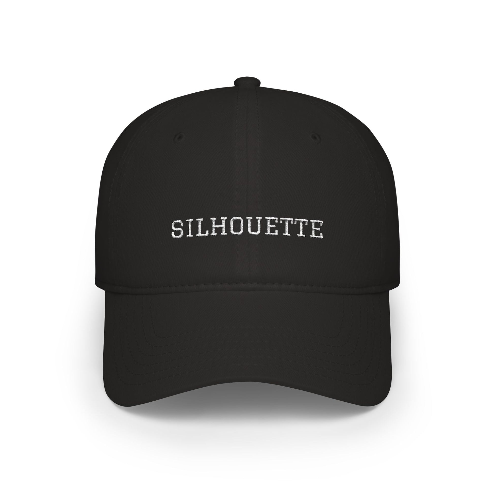 Black Paparazzi Silhouette White Baseball Cap front - Paparazzi Original