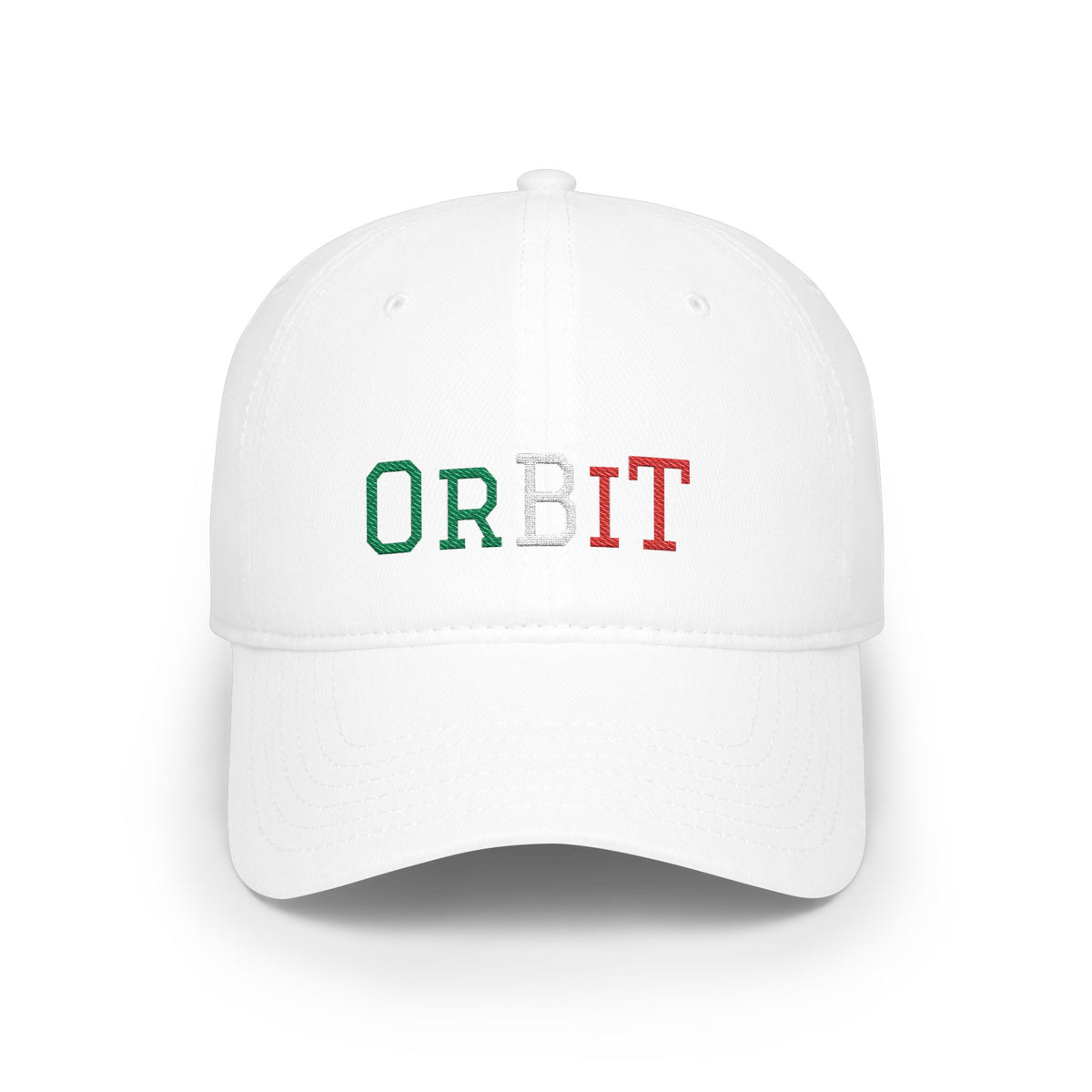 White Orbit Baseball Cap with tricolore embroidery front - UpNorth SPORTS