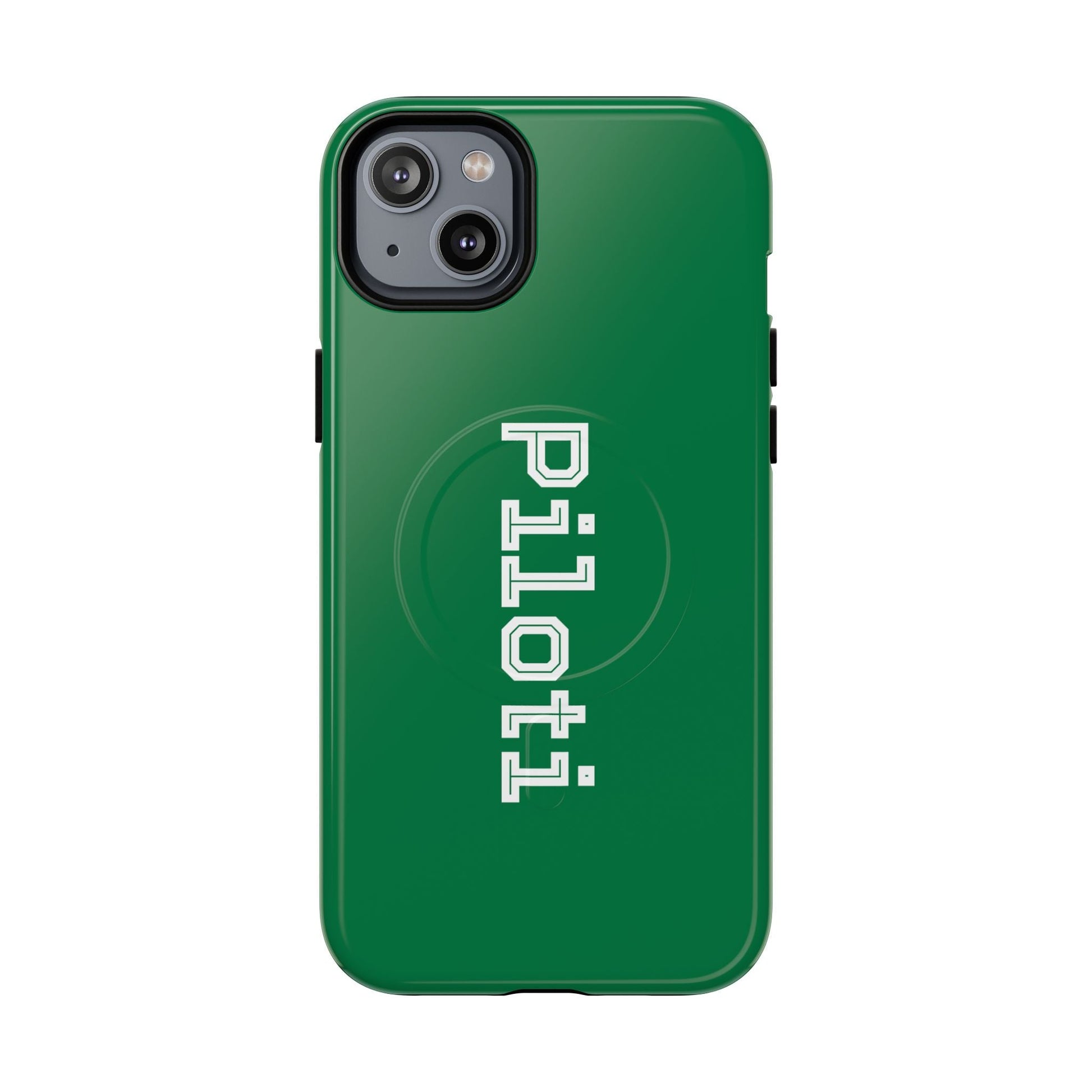 Tough Magnetic iPhone Cases Piloti in dark green Printify
