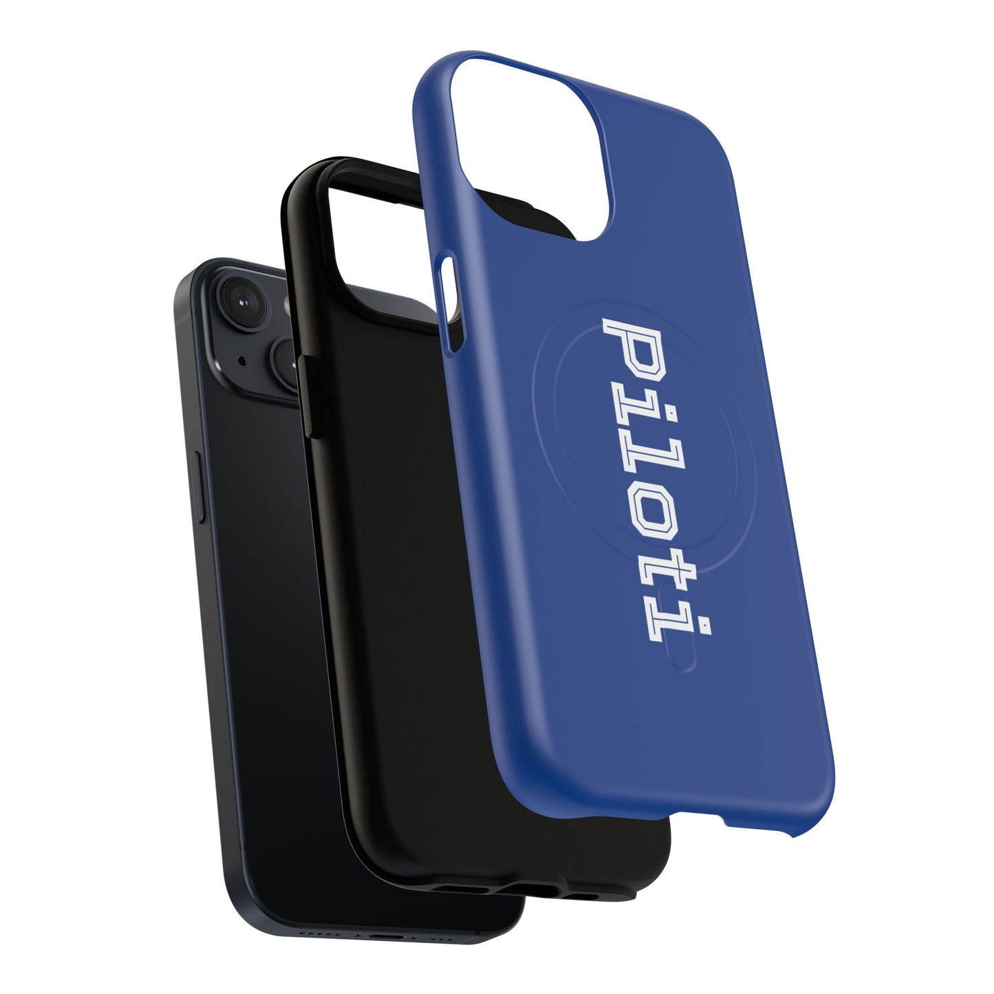 Tough Magnetic iPhone Cases Piloti in navy blue made in matt and gloss finish - UpNorth SPORTS