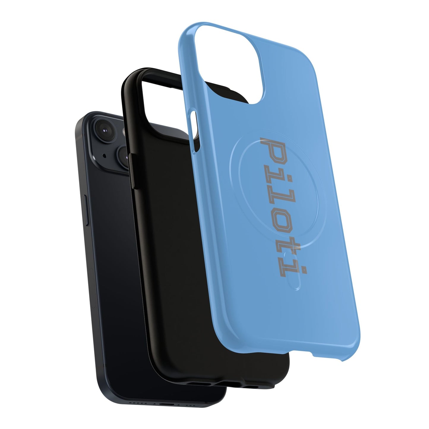 Tough Magnetic iPhone Cases Piloti in skyblue made in matt and gloss finish - UpNorth SPORTS