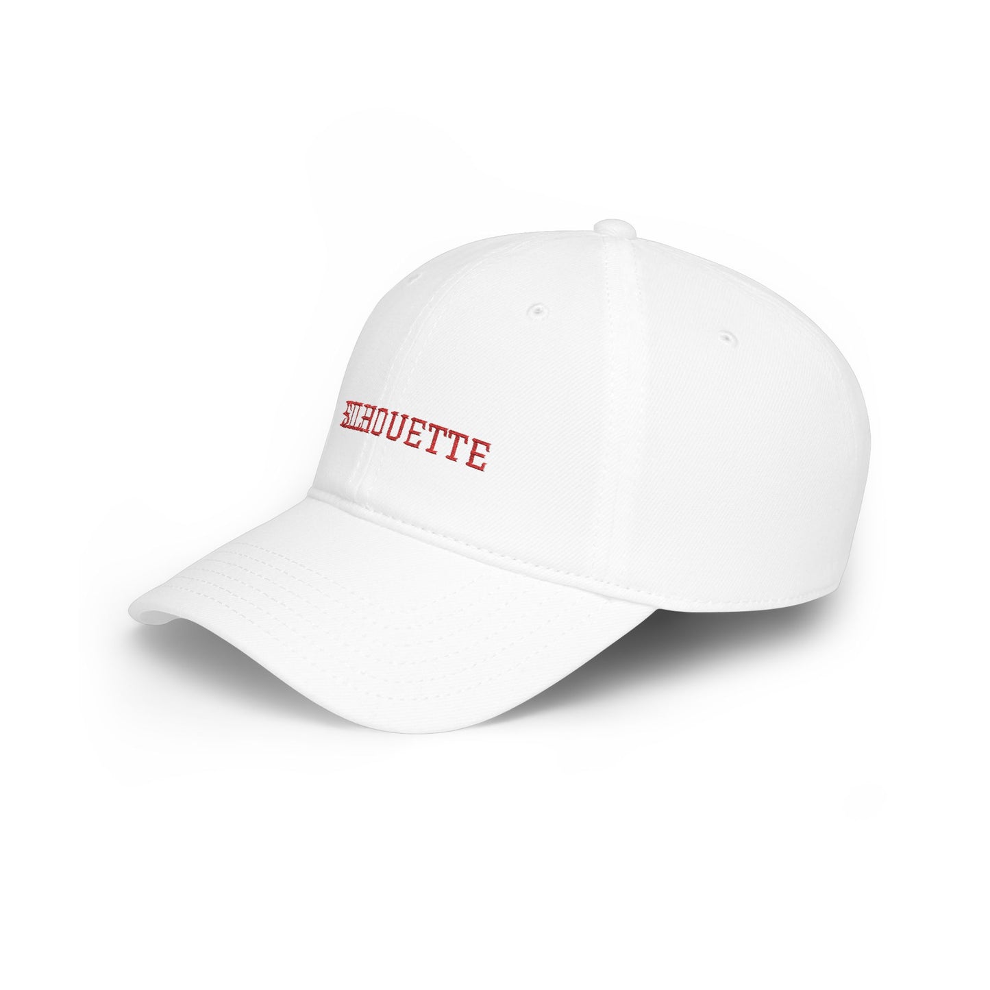White Paparazzi Silhouette Red Baseball Cap left side - Paparazzi Original