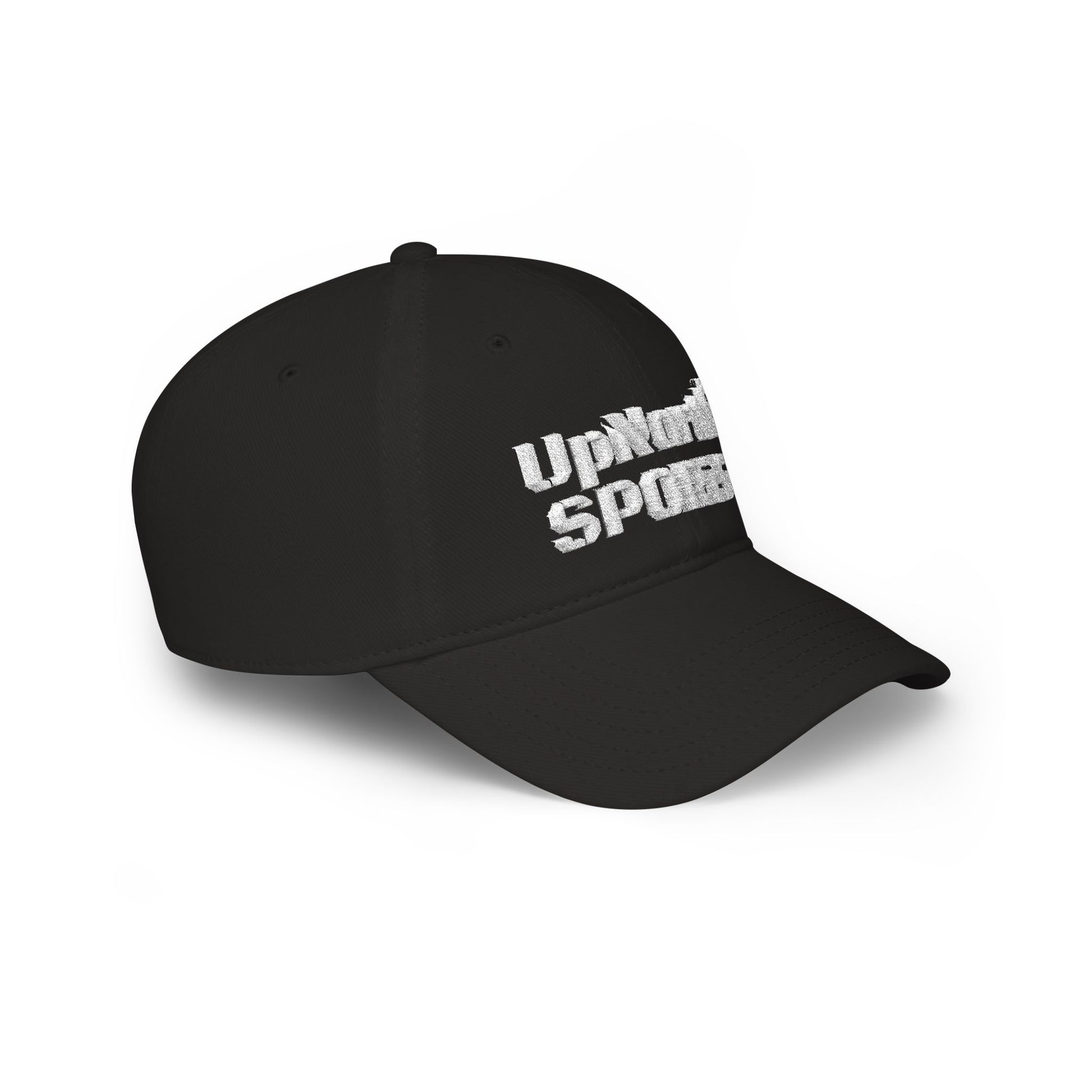 Black UpNorth Sports White Baseball Cap Printify