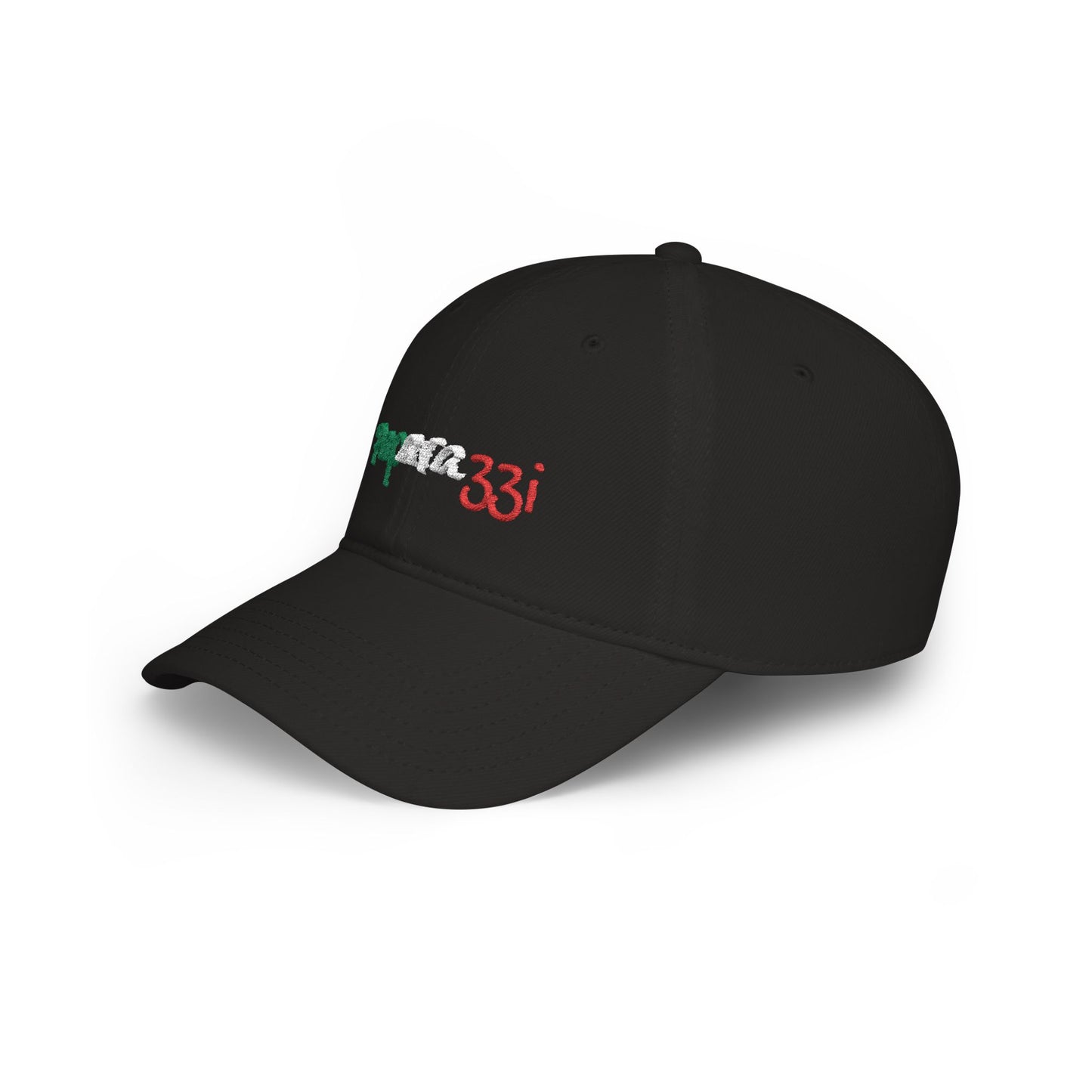 A black Paparazzi baseball cap embroidered with Italy Tricolore left side - Paparazzi Original