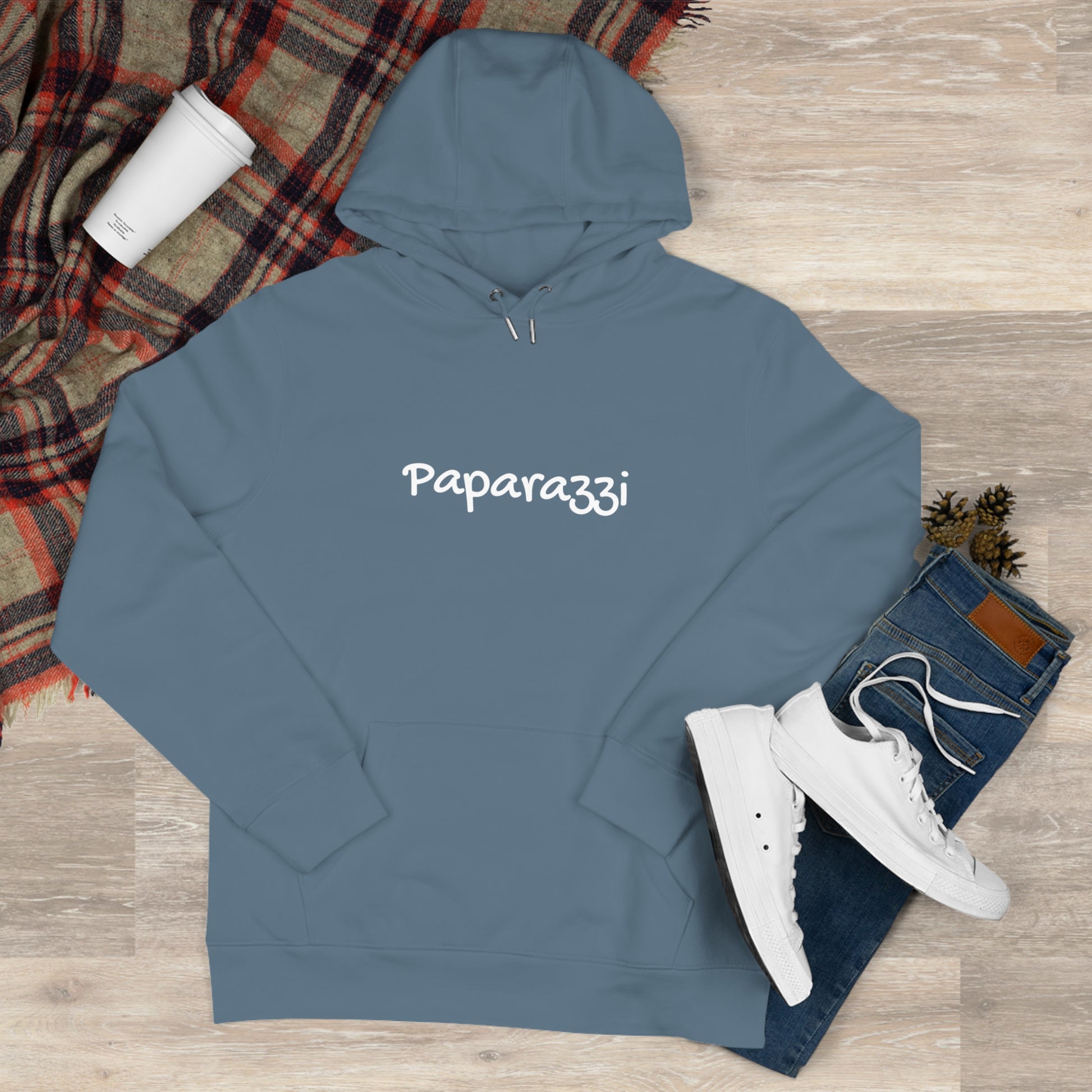 White Paparazzi Nordic blue Hoodie Printify