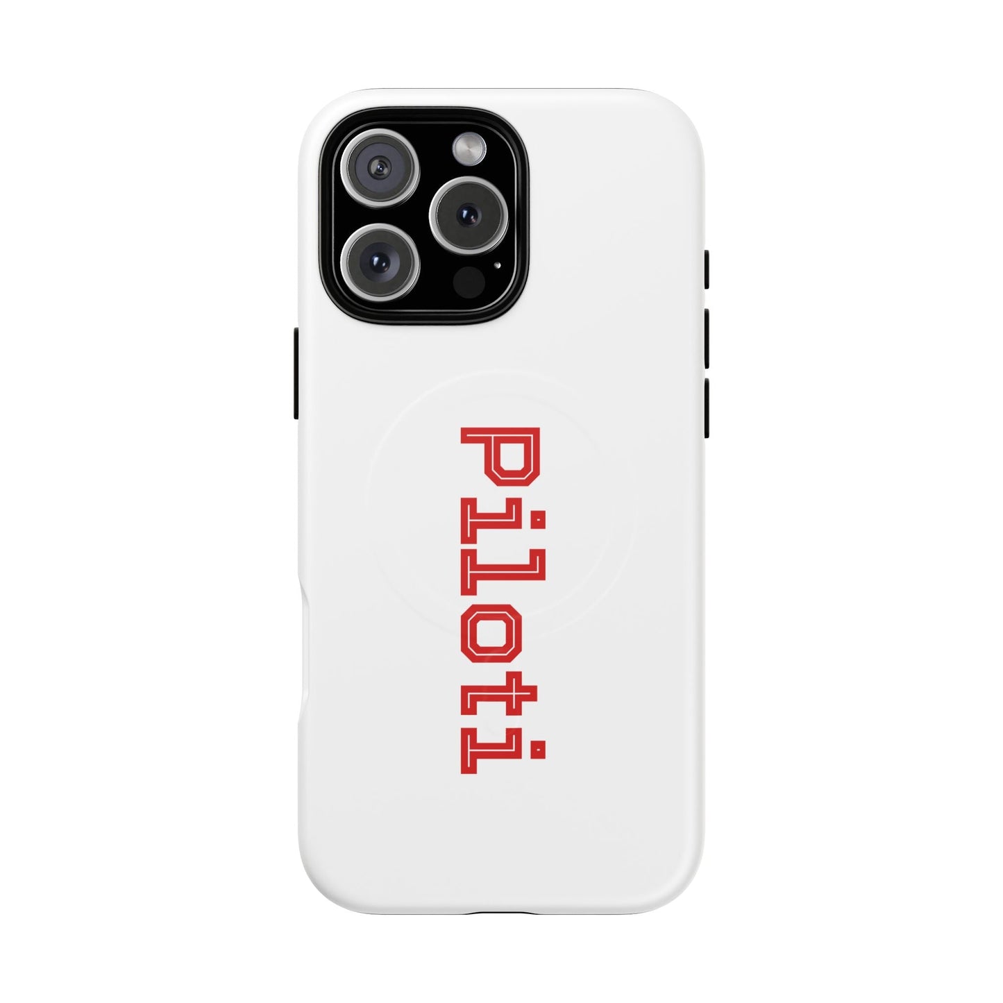 Tough Magnetic iPhone Cases Piloti in white made in matt and gloss finish - UpNorth SPORTS