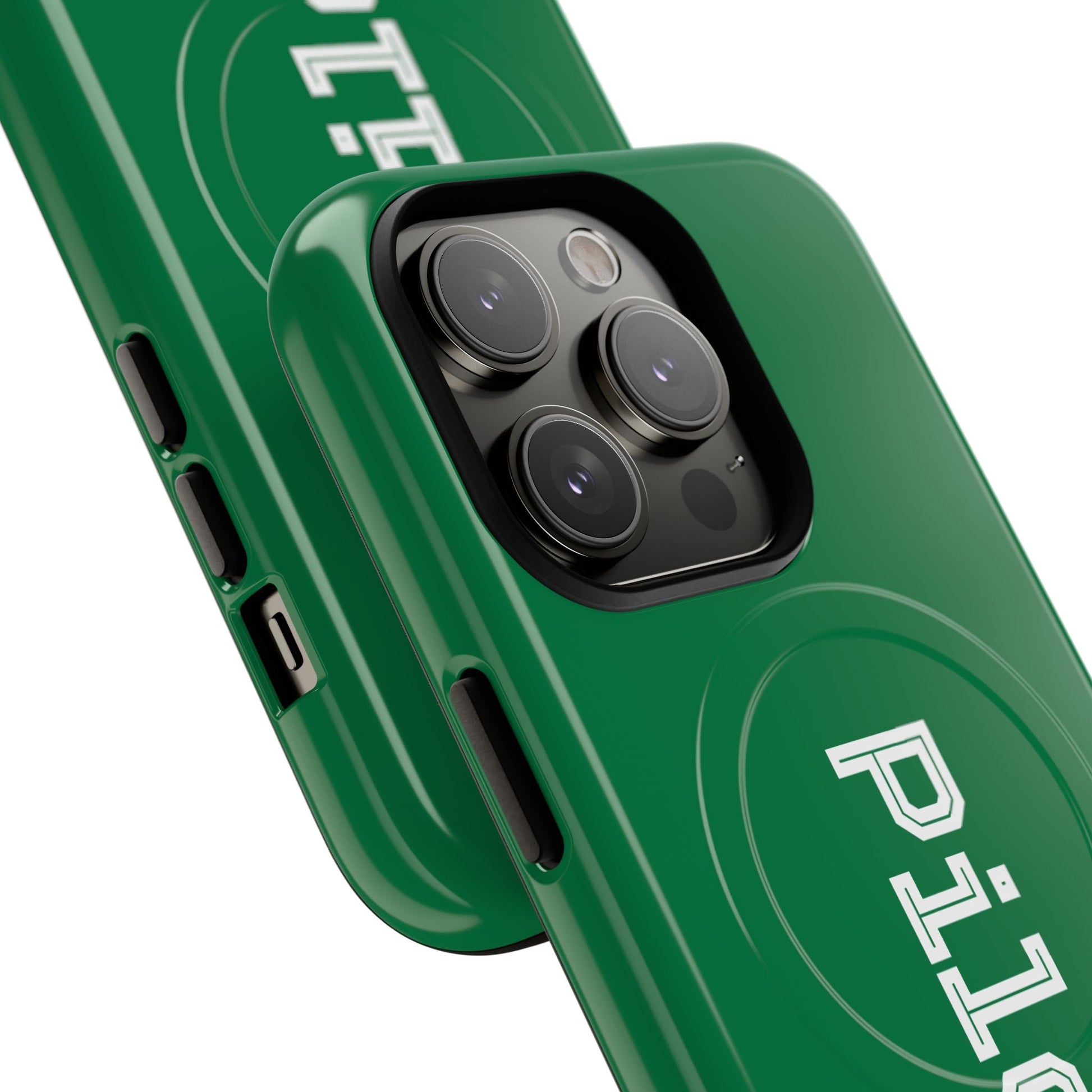 Tough Magnetic iPhone Cases Piloti in dark green Printify