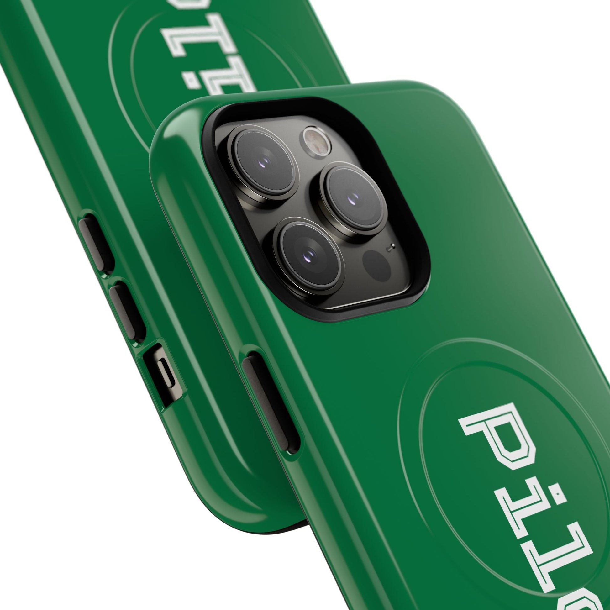 Tough Magnetic iPhone Cases Piloti in dark green Printify