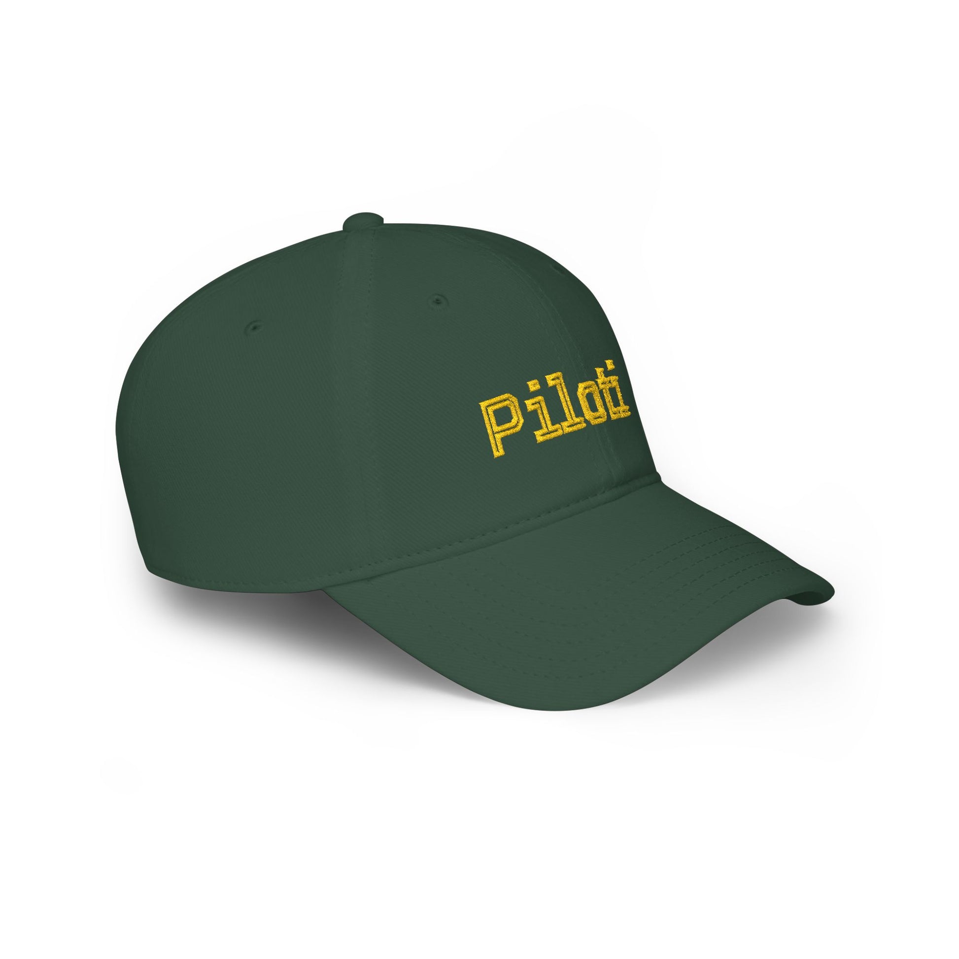 Piloti Baseball Cap Embroidered with Yellow Printify