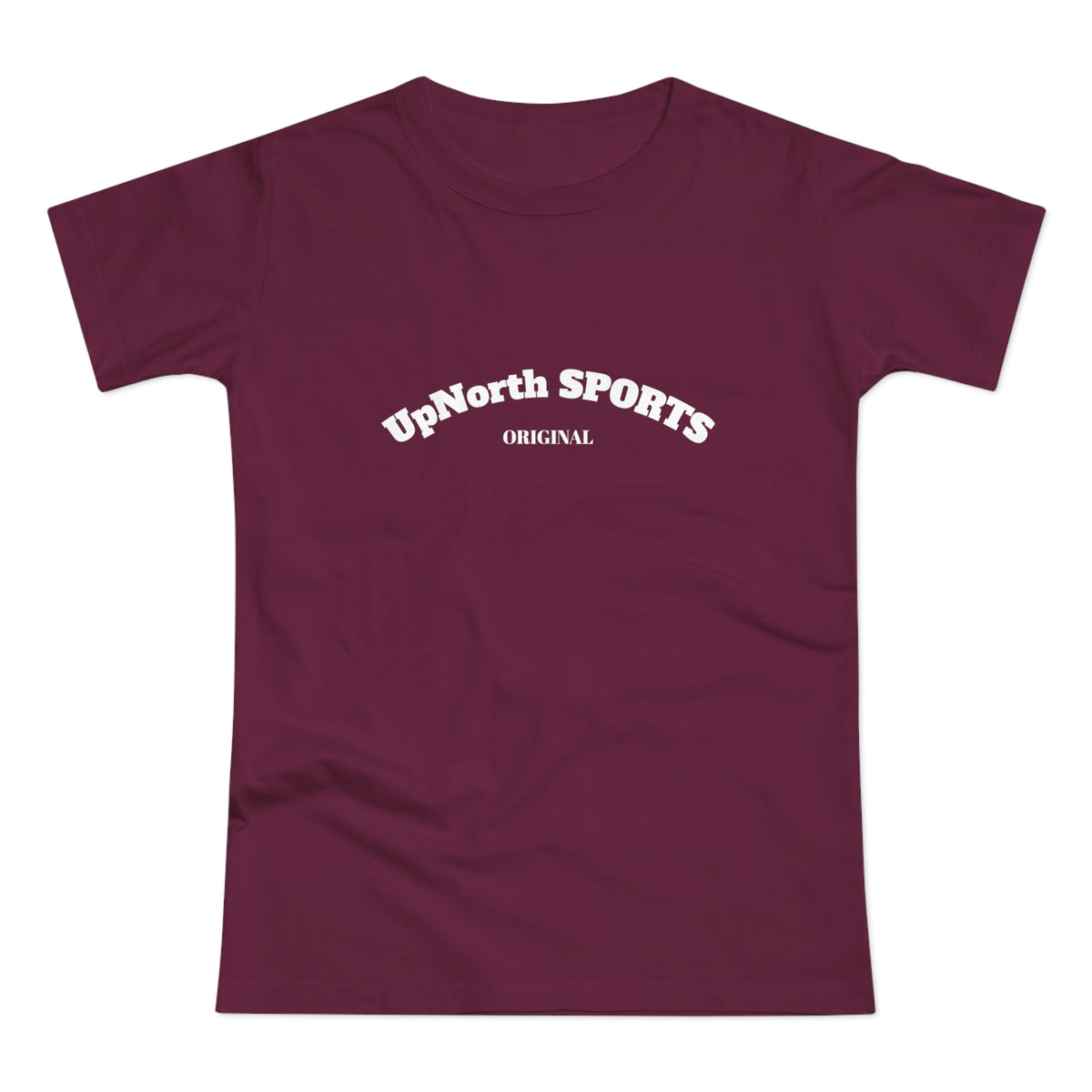 Burgundy White Women T-Shirt front - UpNorth SPORTS
