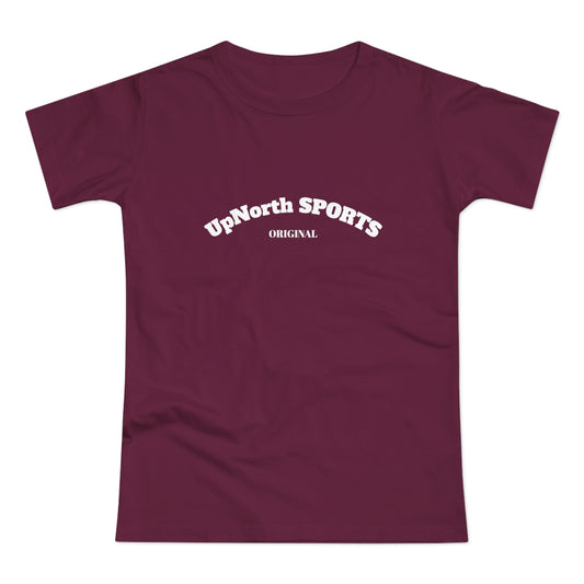 Burgundy White Women T-Shirt front - UpNorth SPORTS