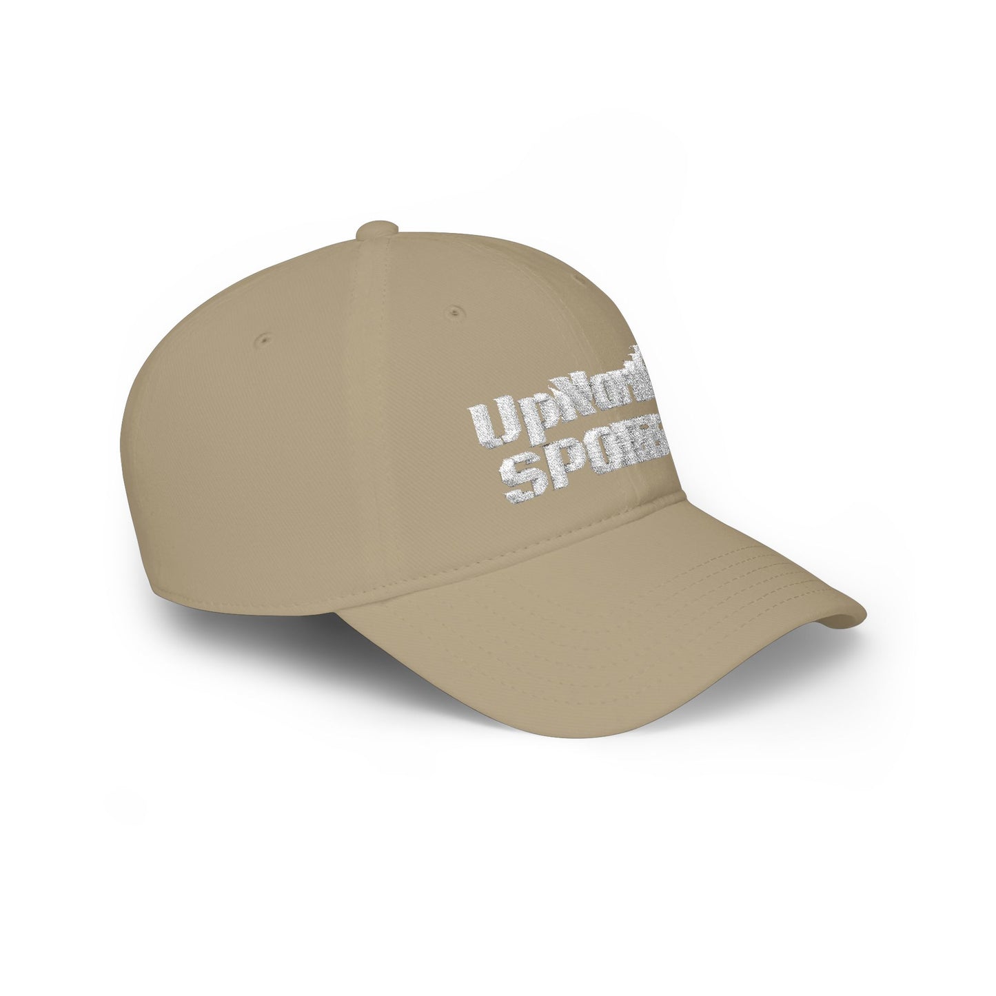 Khaki UpNorth Sports White Baseball Cap right side - UpNorth SPORTS